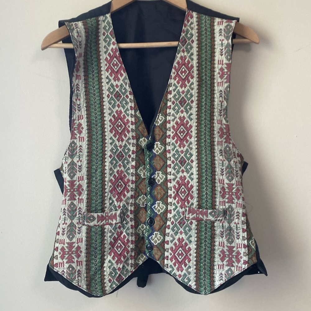Retro vest with front pockets